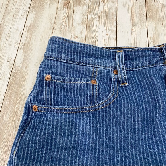 Levi’s 501 Vertical Stripes Cutoff Denim Shorts 31 - Picture 9 of 14
